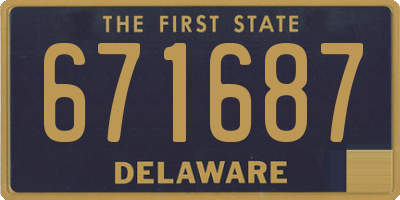 DE license plate 671687