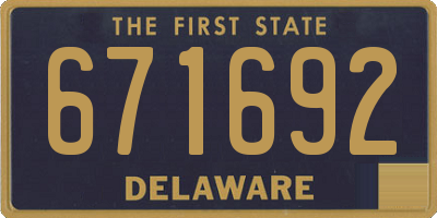 DE license plate 671692