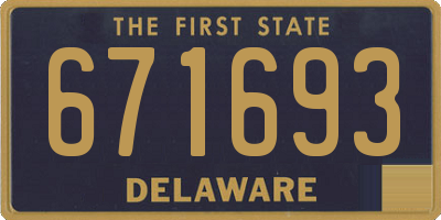 DE license plate 671693