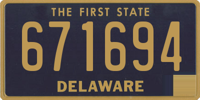 DE license plate 671694
