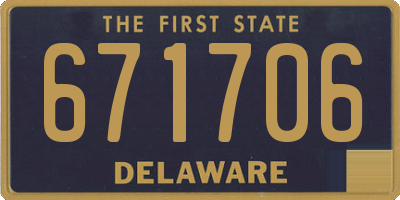 DE license plate 671706