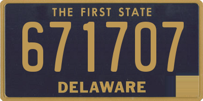 DE license plate 671707