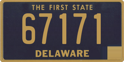 DE license plate 67171