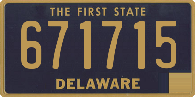 DE license plate 671715