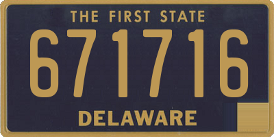 DE license plate 671716