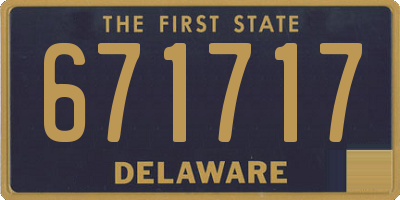 DE license plate 671717