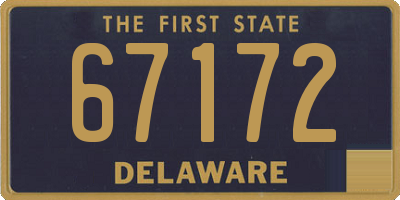 DE license plate 67172