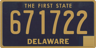 DE license plate 671722