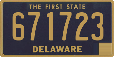 DE license plate 671723