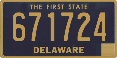 DE license plate 671724