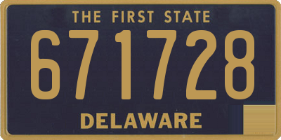DE license plate 671728