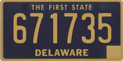 DE license plate 671735