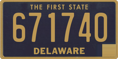 DE license plate 671740
