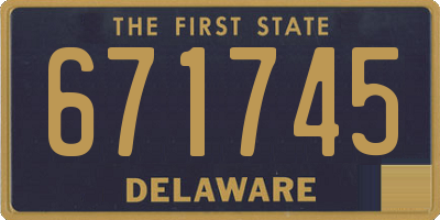 DE license plate 671745