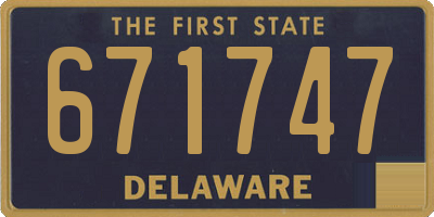 DE license plate 671747
