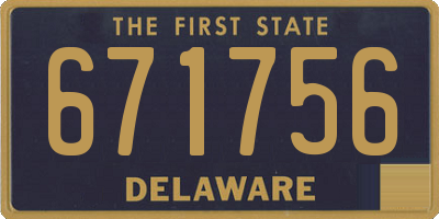 DE license plate 671756