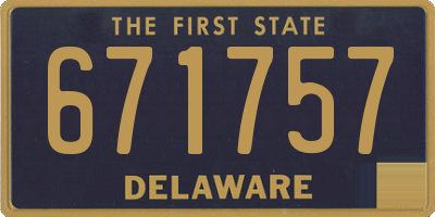 DE license plate 671757