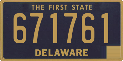 DE license plate 671761