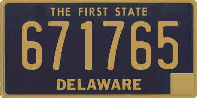 DE license plate 671765