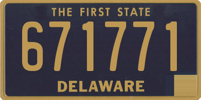 DE license plate 671771