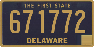 DE license plate 671772