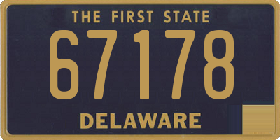 DE license plate 67178