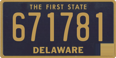 DE license plate 671781