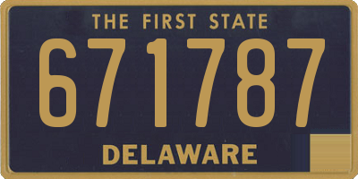DE license plate 671787