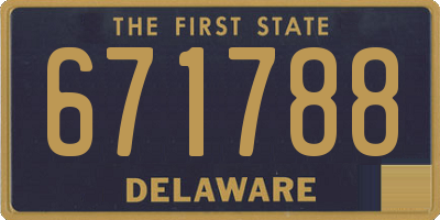 DE license plate 671788