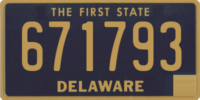 DE license plate 671793