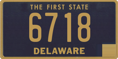 DE license plate 6718