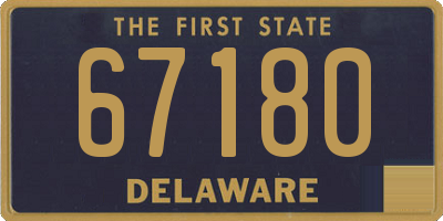 DE license plate 67180