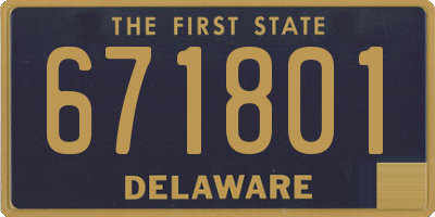 DE license plate 671801