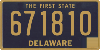 DE license plate 671810