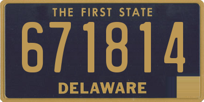 DE license plate 671814