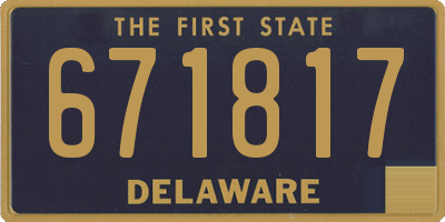 DE license plate 671817
