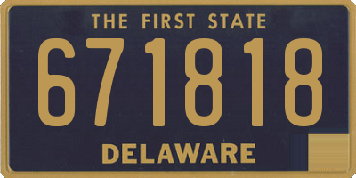 DE license plate 671818