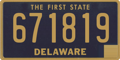 DE license plate 671819