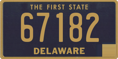 DE license plate 67182