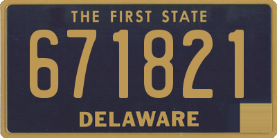 DE license plate 671821