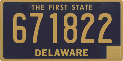 DE license plate 671822