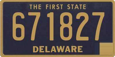 DE license plate 671827