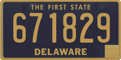 DE license plate 671829