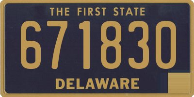 DE license plate 671830