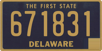 DE license plate 671831