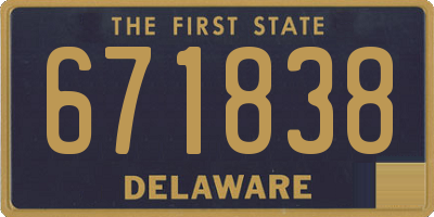 DE license plate 671838