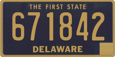 DE license plate 671842