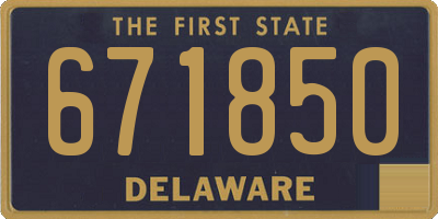 DE license plate 671850