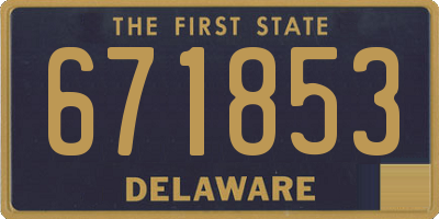 DE license plate 671853