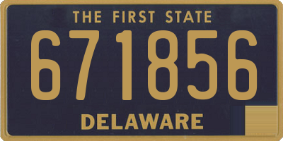 DE license plate 671856